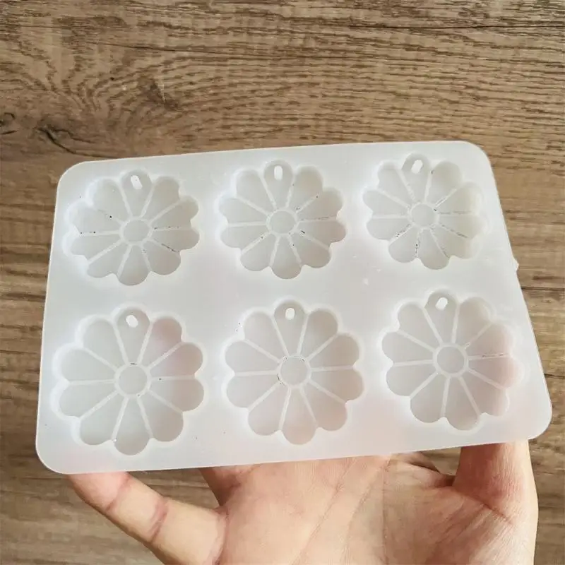 Q0ke Creative Handmade Flower Project Mold Friendly Friendly Silicone Highings Cetakan Bunga Cocok Untuk Keluarga Kerajinan