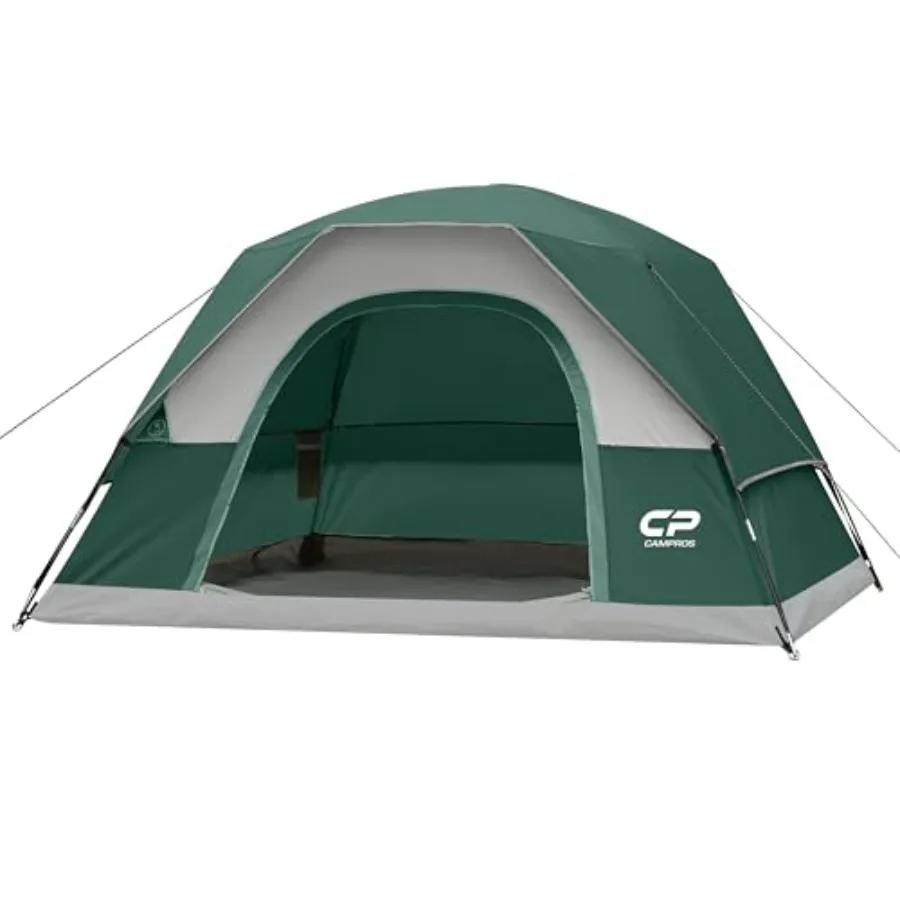 

Camping Tent for 2/4/6 Person, Polyester Waterproof Windproof Double Layer Dome Tent, Gray/Blue, Easy Setup with Large Mesh Win