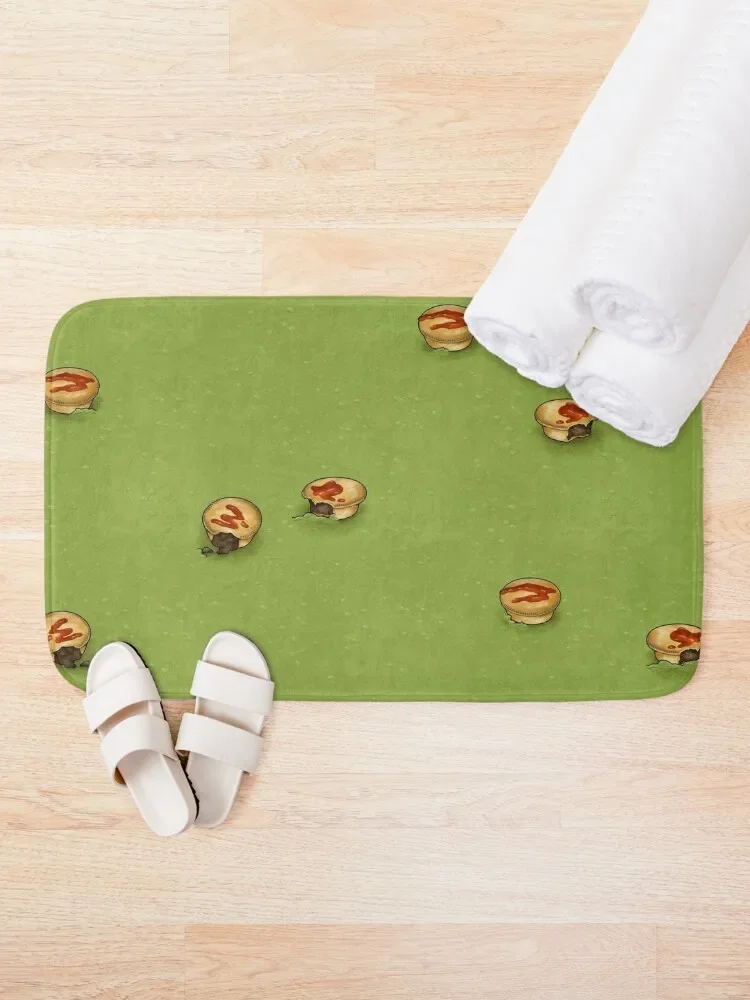 Aussie Meat Pie Floater in Pea Soup Bath Mat Carpet In The Living Room Toilet Carpet Mat