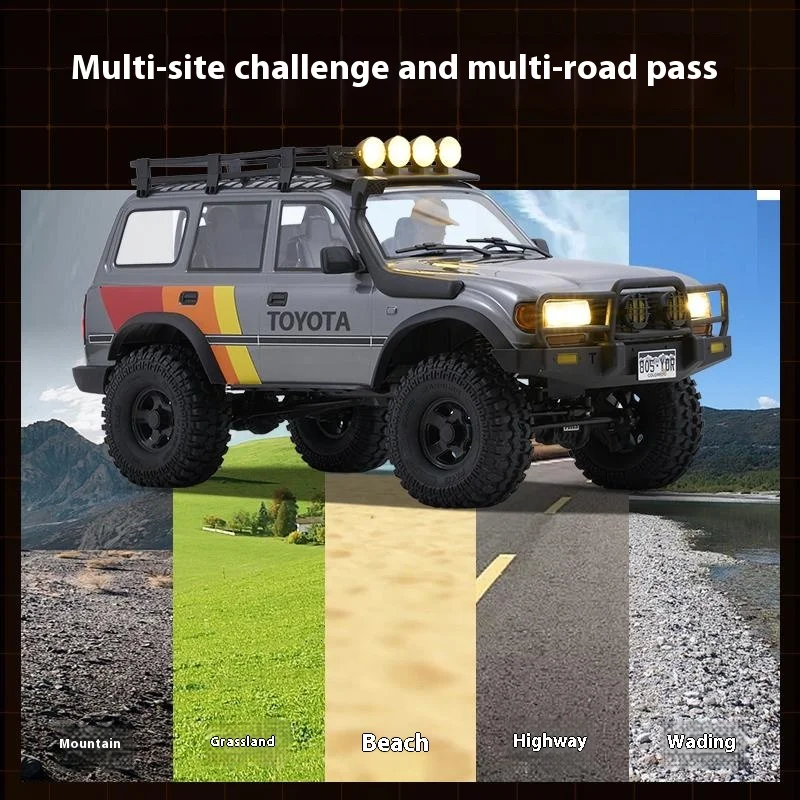 FMS 1/10 FCX LC80 Simulations-Geländewagen mit offizieller Genehmigung und Fernbedienung mit hoher/niedriger Geschwindigkeit