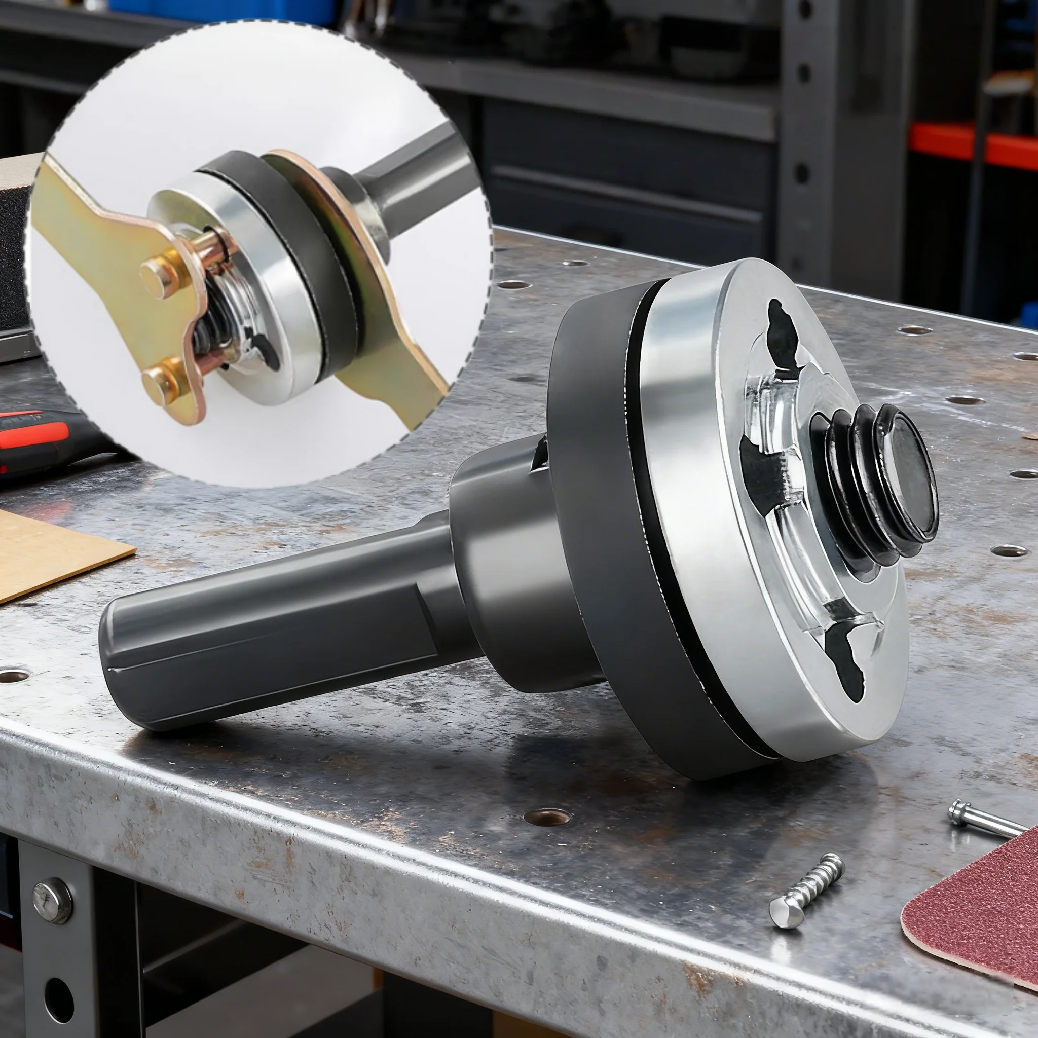 Drill Adapter Universal Drill Adapter with Flange Nut PartsKit, for Cutting Disc Polishing Wheel Metals Handle Holder Adapter