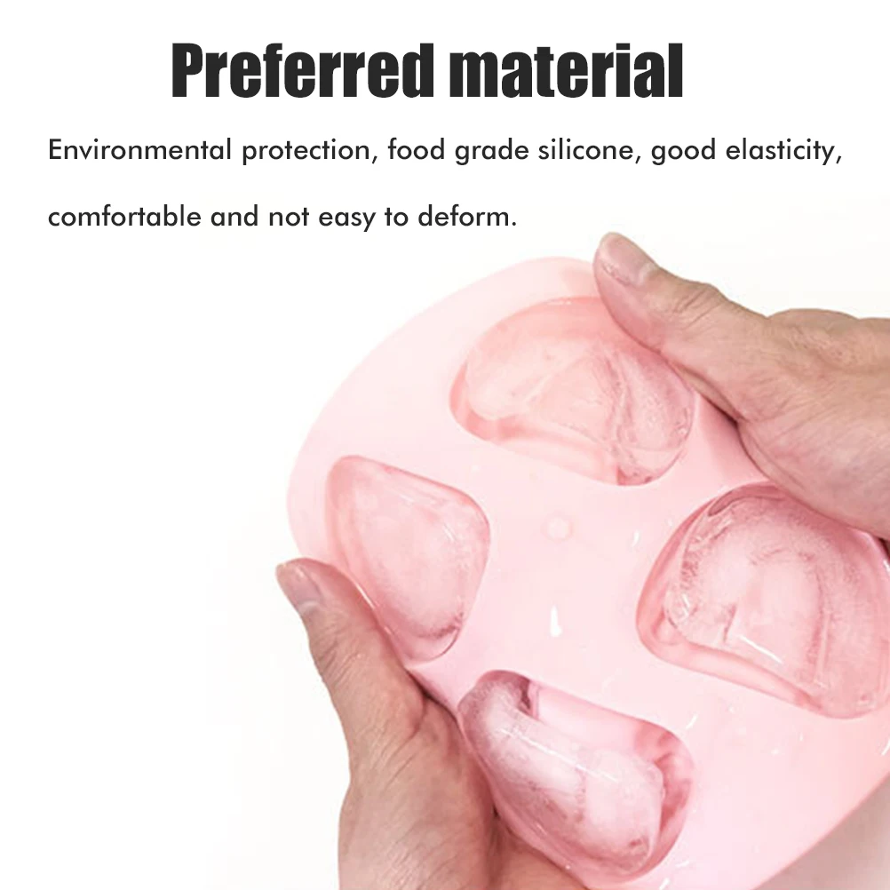 1PC Pink Teeth Shaped Silicone Ice Mold and Tray Funny Gag Gift for Dentist Party Favor and Denture Ice Trays