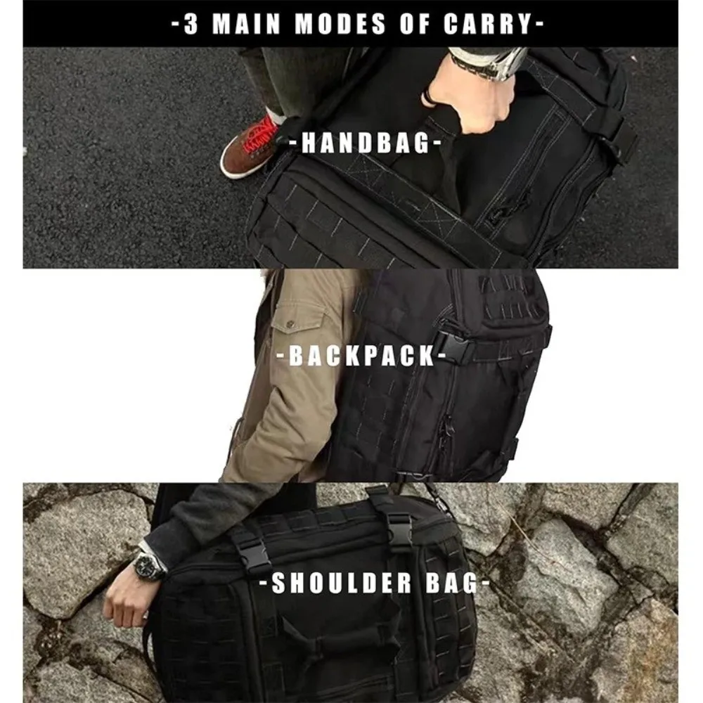 Durável 3 em 1 duffle sacos 45l grande capacidade montanhismo mochila impermeável rasgo resistente saco de fim de semana para homens