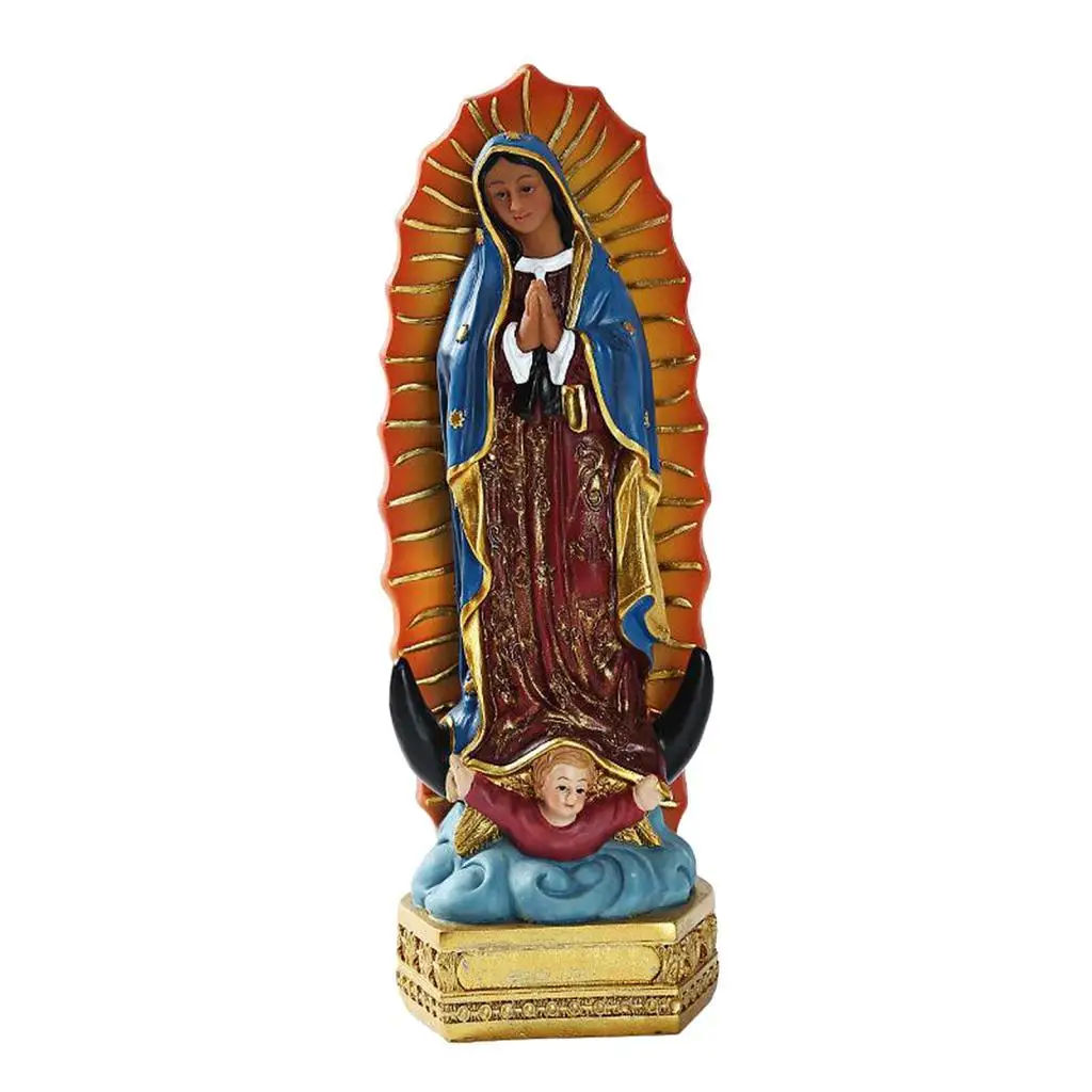 Our Lady of Guadalupe Virgin Mary Statue Sculpture Religious Figurine Christian,