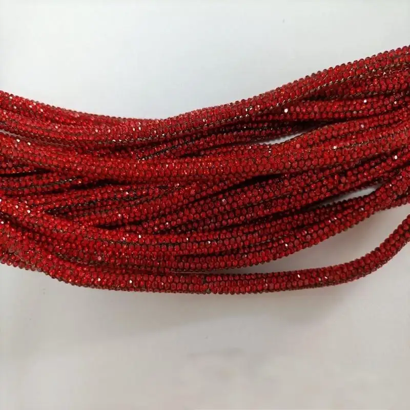 50 yards 4mm Kristal Strass Koord Trim Glas Diamant Touw DIY Naaien Voor Kleding Schoenen Tassen Trouwjurk kostuum Decoratie
