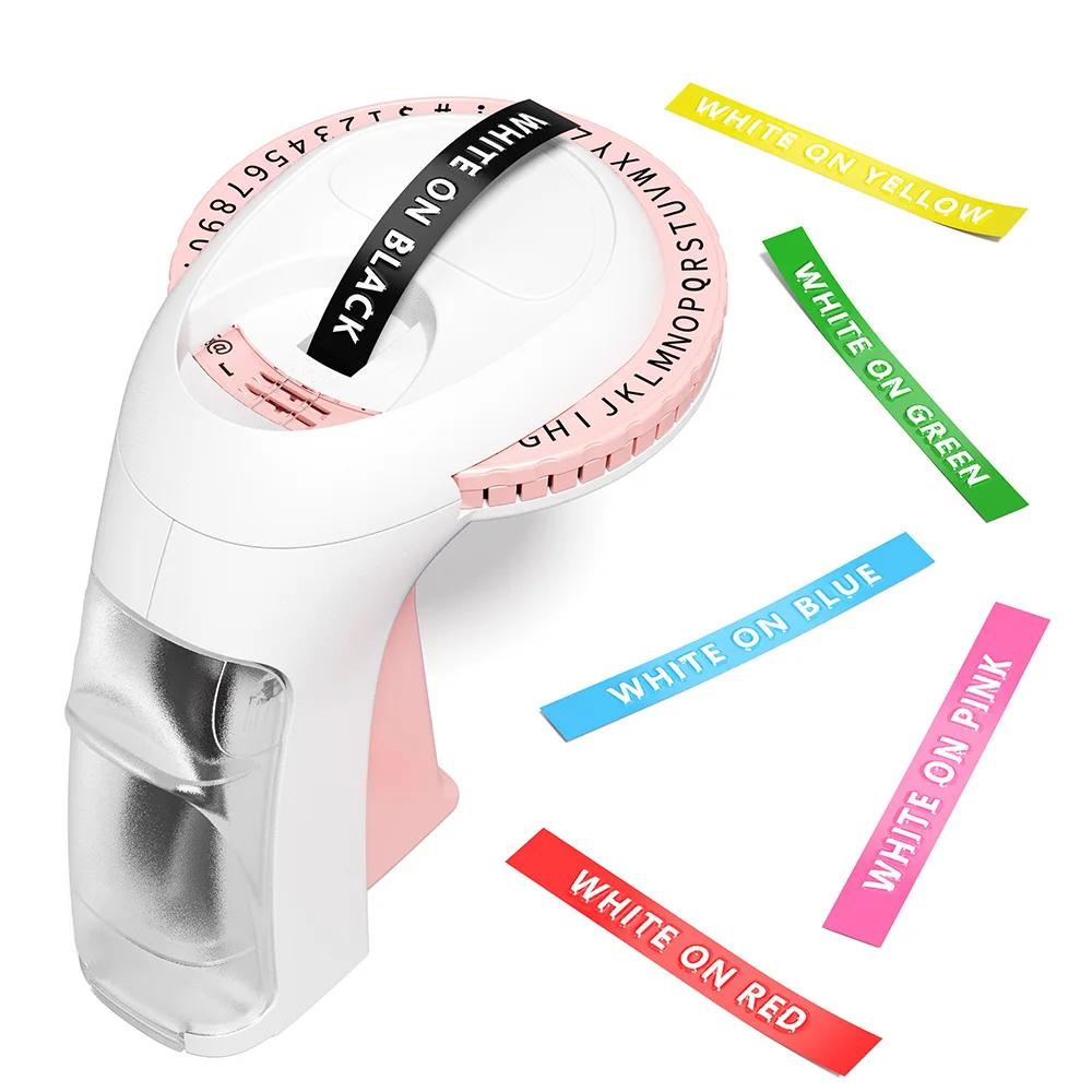 

OmegaS 3D Embossing Label Maker Portable Handheld Label Printer with 9mm Tape Compatible Dymo 12965 Typewriter Organizer Xpress