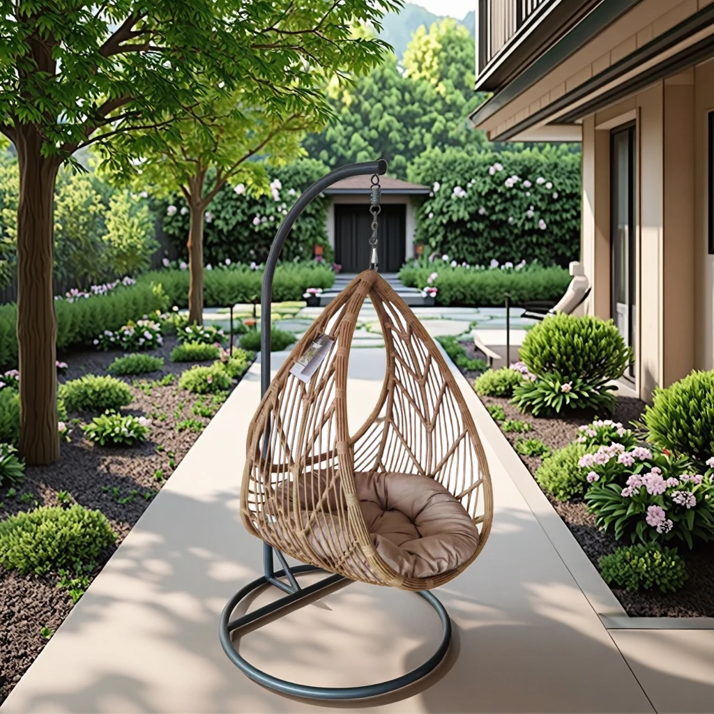 

Fashion Design Modern Baclony Outdoor Furniture Garden Patio Swing Courtyard Living Room Hotel Rattan Wicker Egg Leisure Chairs