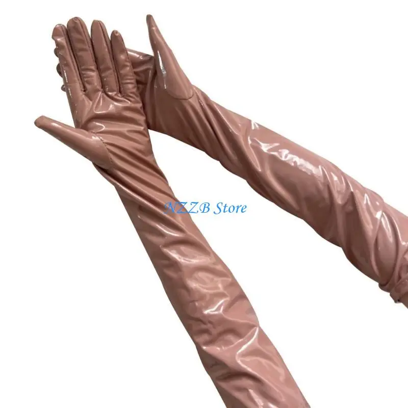 

T21F Женские перчатки 1920-х годов Глянцевые перчатки с длинными пальцами для концертного костюма 1920-х годов