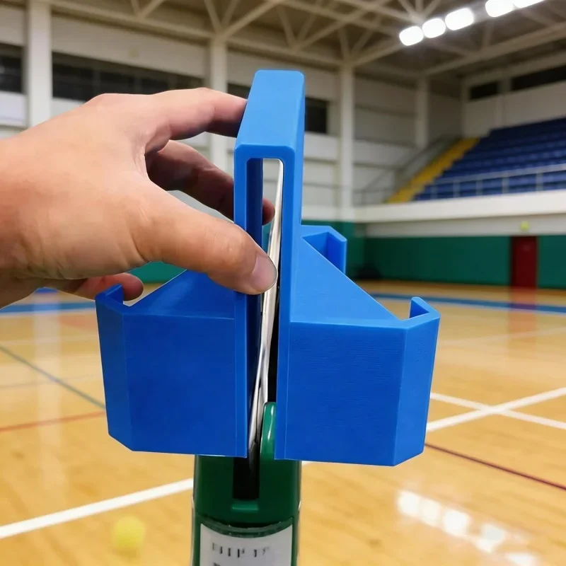 Portable Tennis Net Phone Mount Dual Perspective Clamp Camera Holder for Match Analysis Court Practice Live Streaming Sports