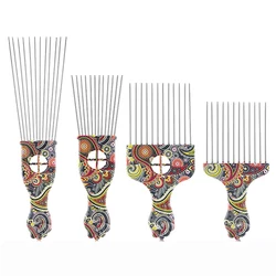 Popular Professional Salon Use Metal African Afro Hair Comb For Hair Anti Static Styling Professional Style Comb