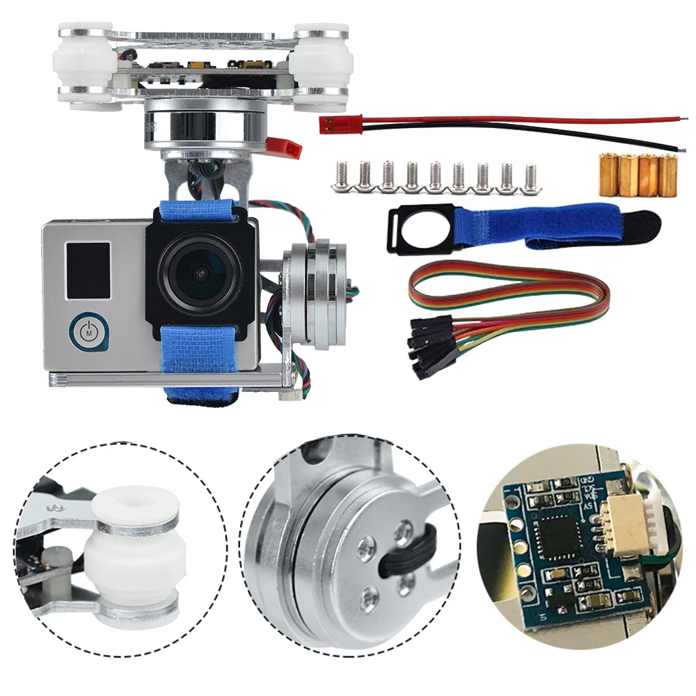 RCTOSKY 3-Achsen-Bürstenlose Gimbal-Kamerahalterung und 32-Bit-Storm32-Controller breit für Gopro3/Gopro4/SJ4000/Xiaomi FPV-Kameradrohne