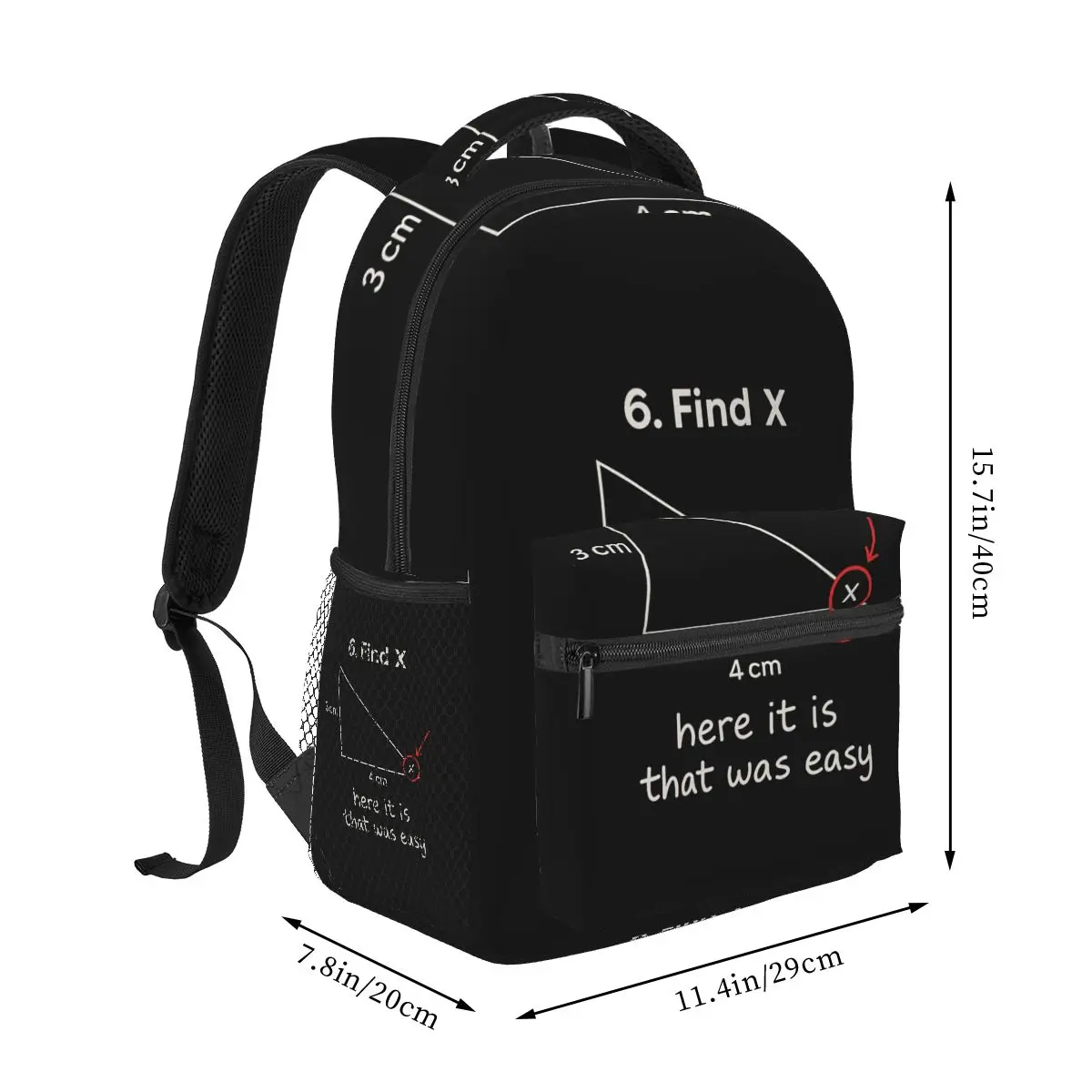 Find X Math Joke Here It Is That Was Easy Math Backpacks Boys Girls Bookbag Children School Bags Cartoon Rucksack Shoulder Bag