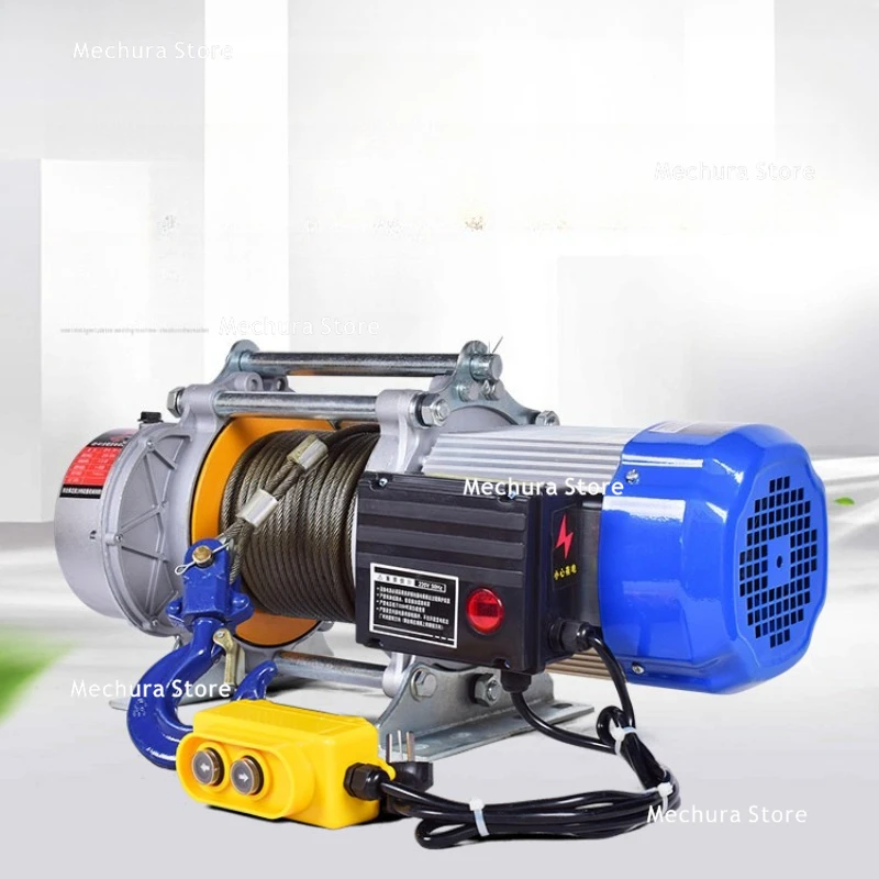 Versatile 1T 2T Electric Wire Rope Lifting Cranes 220V Mini Hoist Crane Home Construction Fast Lifting Cargo Elevator JT40