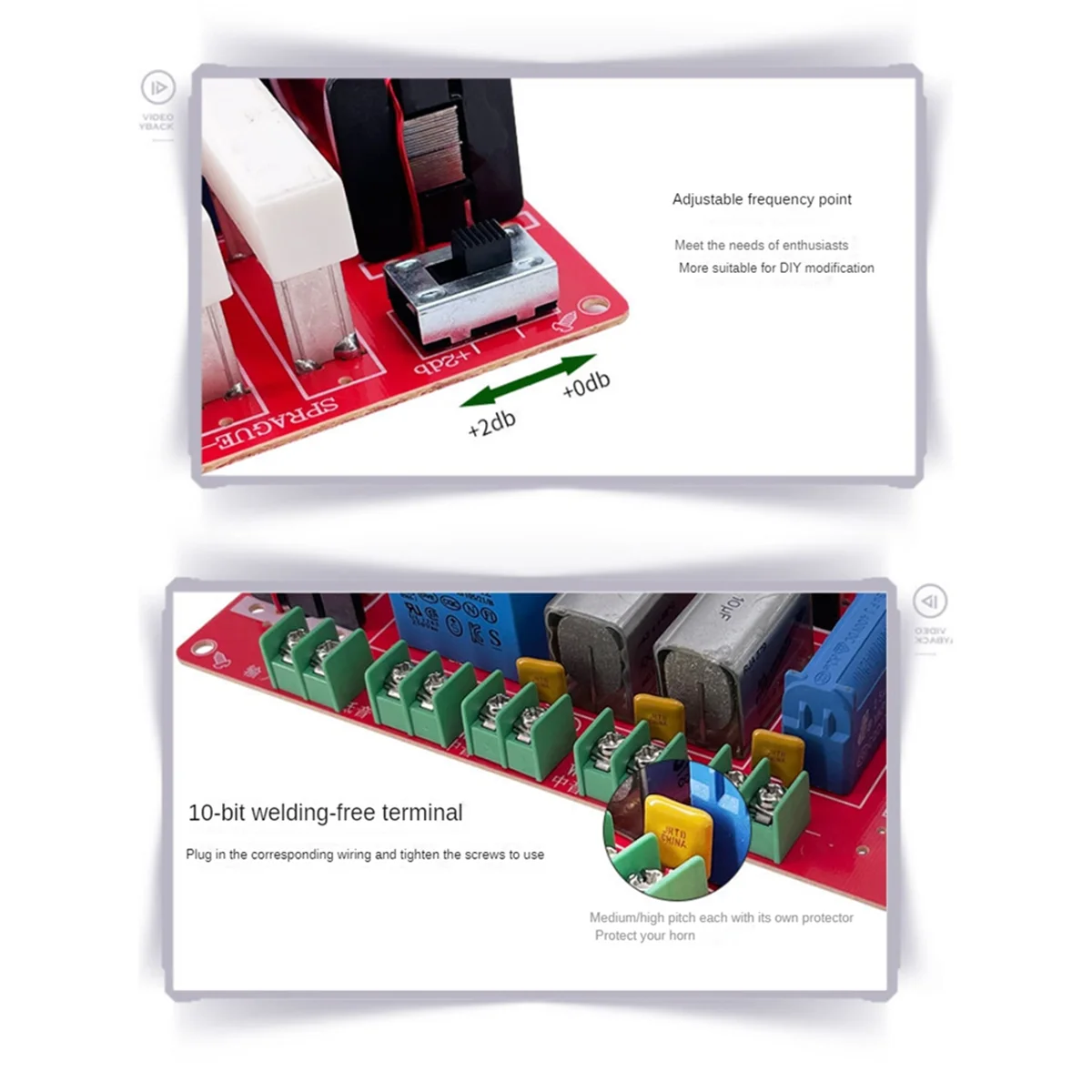 

Efficient 4 Way Crossover Filters, Built in Insurance Guard Treble,HiFi Divider