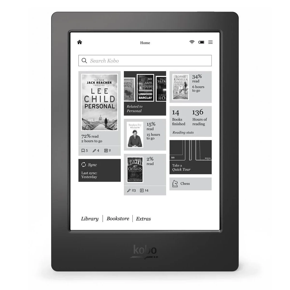 KOBO Aura H2O 6.8 inch E-Reader 256PPI Carta E-Ink IP67 Waterproof