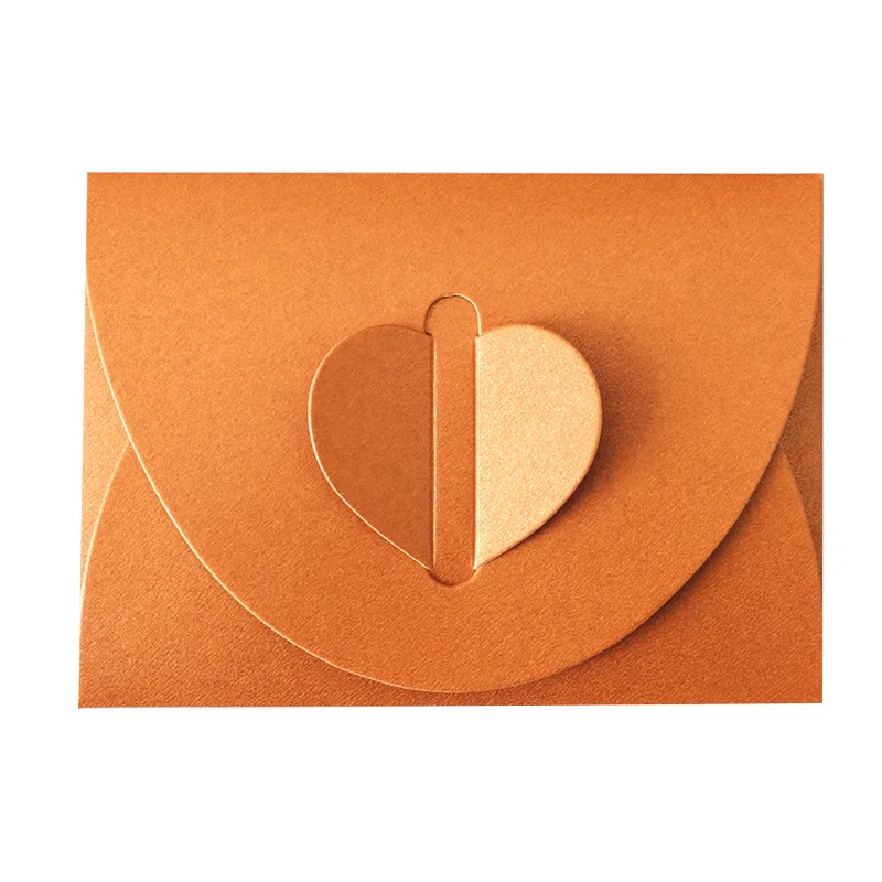 50pcs/lot Handmade Heart Kraft Envelope Vintage Envelopes Retro Stationery Set Postcard Photo Storage Christmas Gift Package