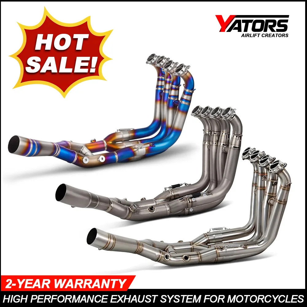 Für BMW S1000R 2021-2026 S1000RR Motorrad Auspuffkrümmer Verbindungsrohr zum Auspufftopf Edelstahl Slip-On 60MM