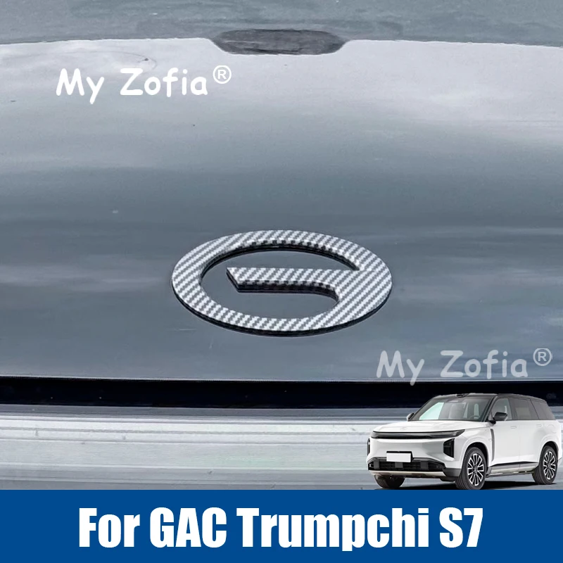 

For GAC Trumpchi S7 2025 2026 Car ABS Plastic Front Grille Badge Trunk Emblem Carbon fiber Head Rear Body Decoration Accessories