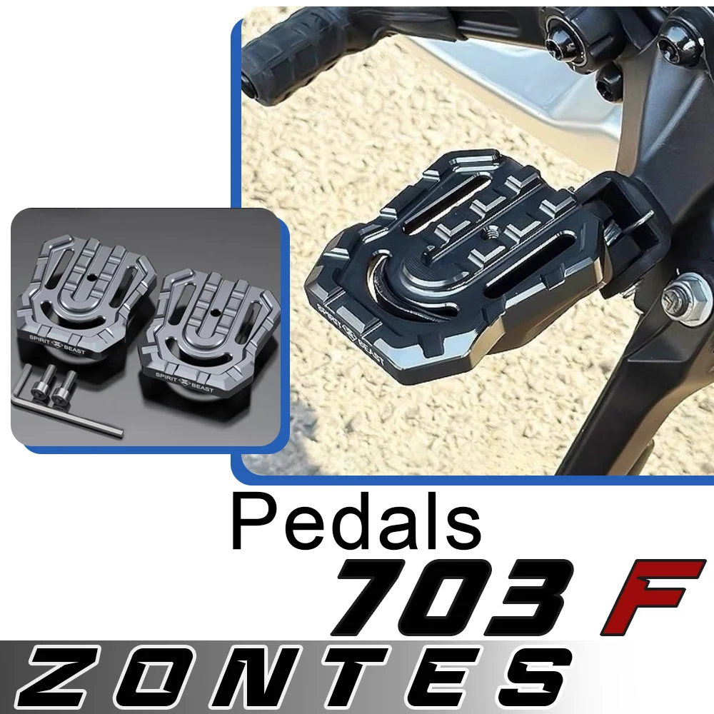 

For ZONTES 703F widened and enlarged pedals Non-slip front left and right pedals three-cylinder ADV pedals for zontes 703-f