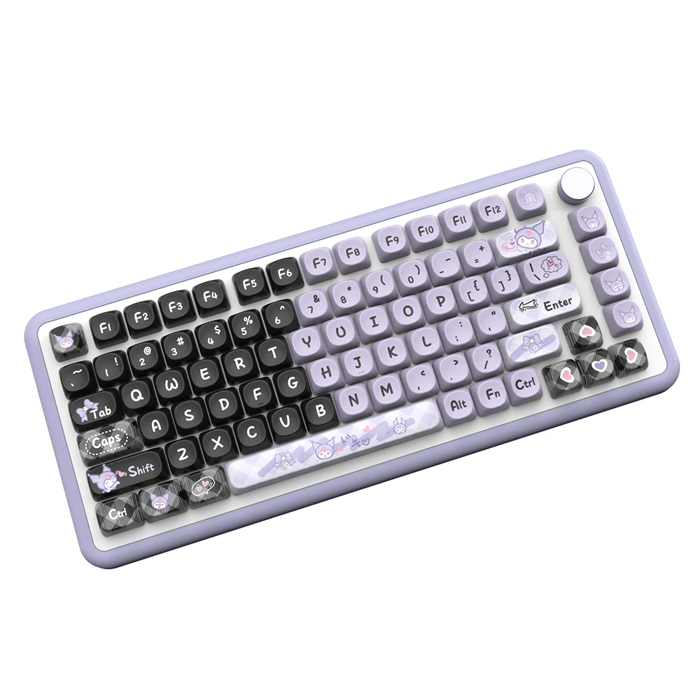 Cute mechanical keyboard girl personalized MCA keycap, full five-sided PBT cross shaft thermal sublimation customized 120 keys