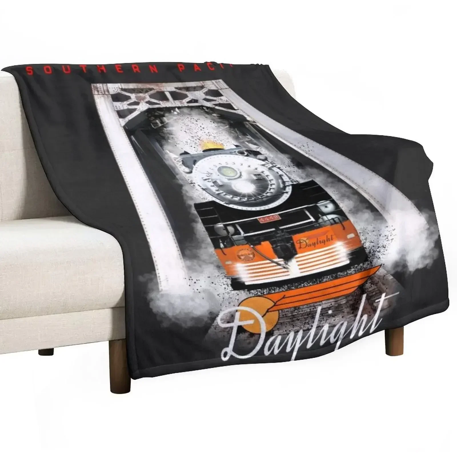 The Legendary Southern Pacific 4449 Daylight Steam Locomotive by Motormaniac Throw Blanket Weighted for babies manga Blankets