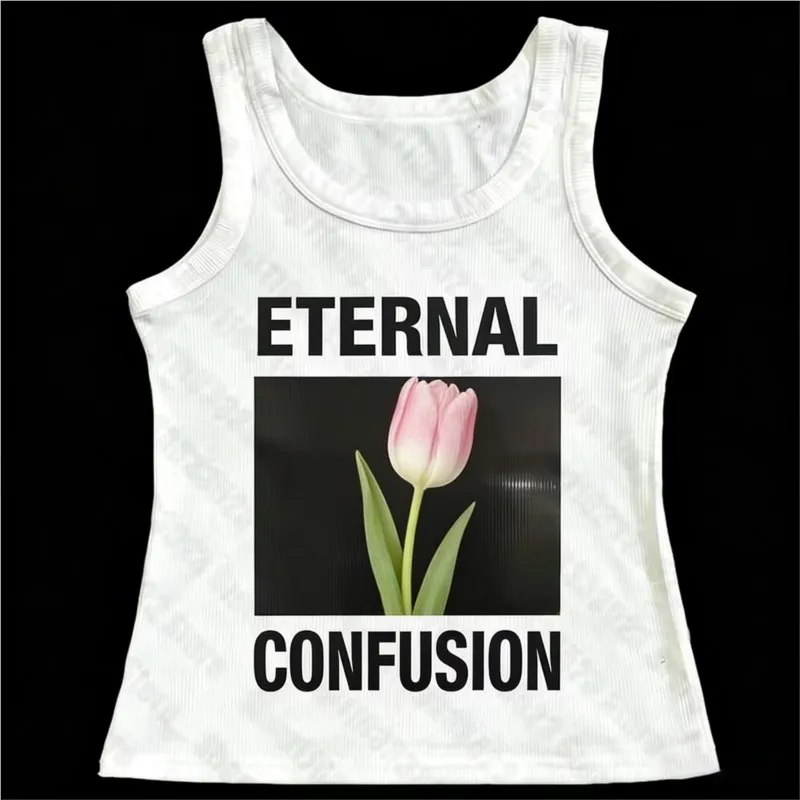 Aesthetic Tops for Women Crop Top Woman Trashy Y2k 2000s Emo Women's Tanks & Camis Grunge Clothes Y2k Top Where Are You Cuteore