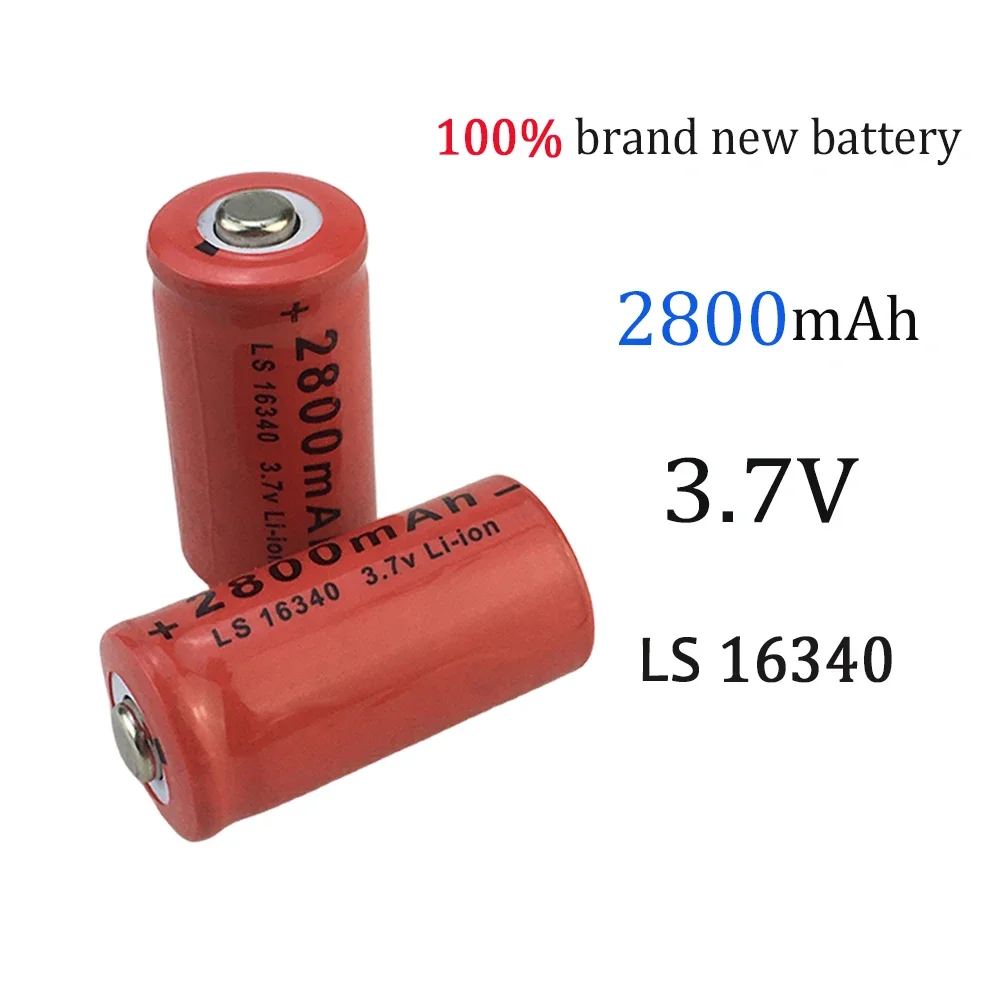 Caméra de sécurité au lithium-ion aste, SL16340, 3.7V, 2800mAh, CR123A, RCR 2024 ICR, 123 Nouveau