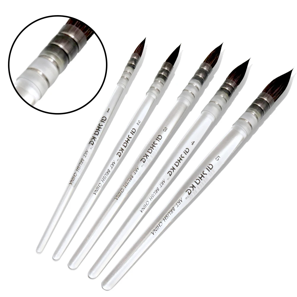 

Professional Watercolor Brushes Set Artist Paint Brushes For Painting Round Pointed Mop Brush Set Acrylic Gouache Hand Painting