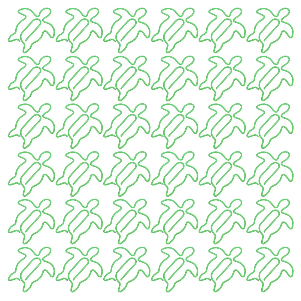 

120pcs Ocean Turtle Metal Paper Nonslip Turtle Paper Clips Clips Cute Animal File Organizers Nonslip Document Bookmarks