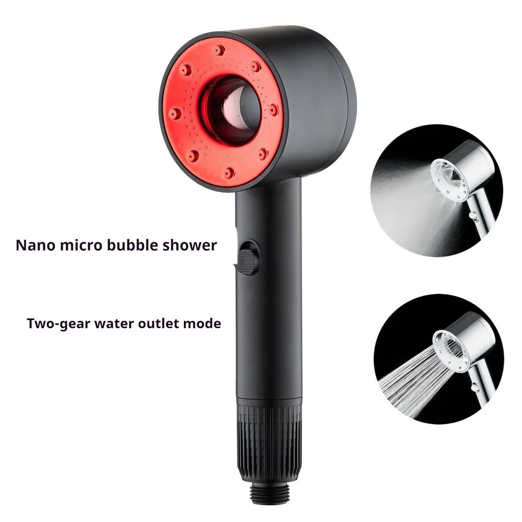 Nano Micro Bubble Skincare With Three Levels Of Water Outlet Showerhead, Pressure Handheld Showerhead Modern