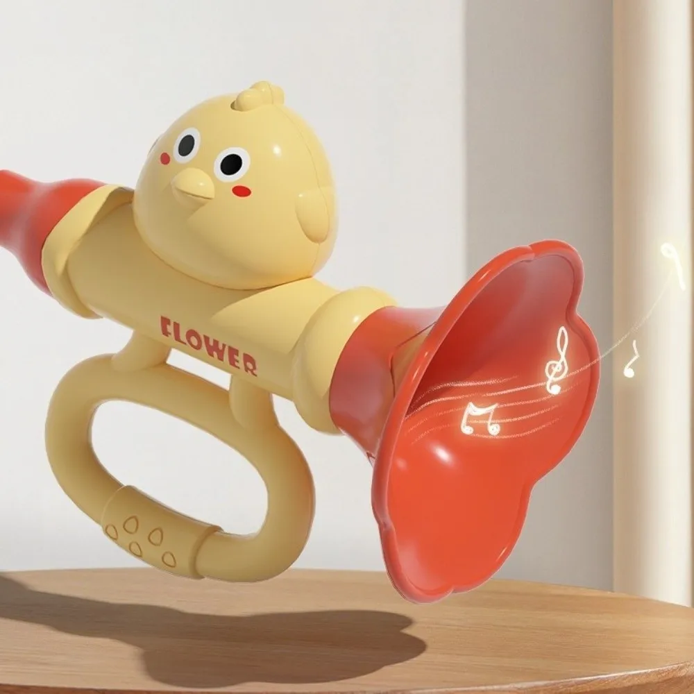 New Chick Shape Baby Horn Toy ABS Bite-able Mini Trumpet Toy Musical Toy Early Learning