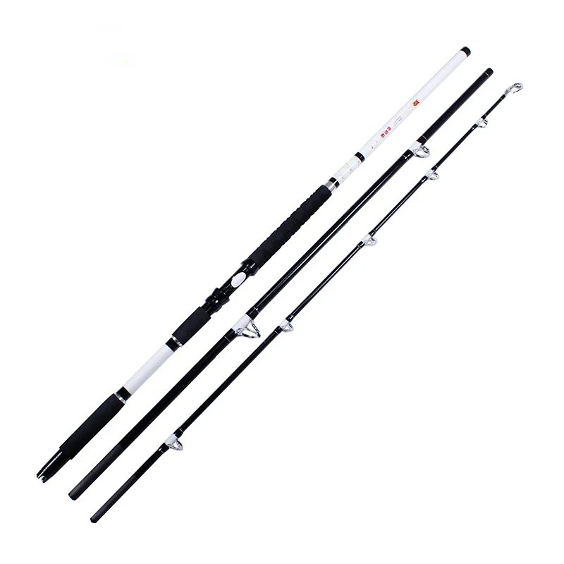 Tideliner 3.0m 3.3m trolling fishing rod 3 section Carbon fiber boat spinning rod fishing for big game super strong fishing pole