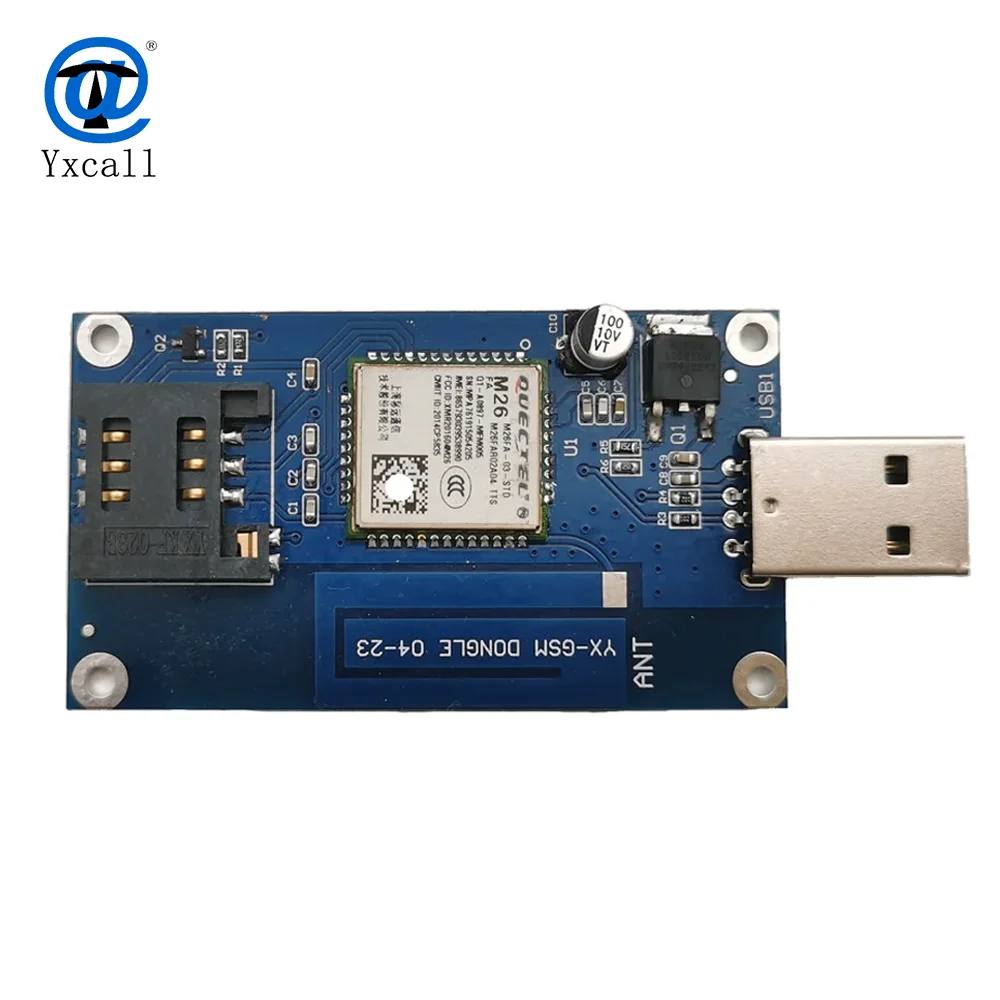 YX GSM/GPS M26 M35 2G USB-UART HUB Мобильный маршрутизатор Com Port AT Командный слот Модуль модема PCBA