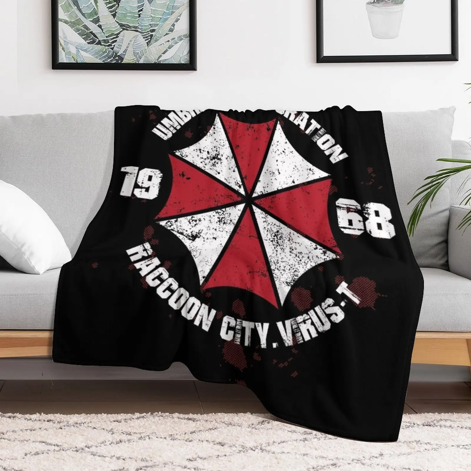 Umbrella Corporation Throw Blanket Polar valentine gift ideas Hair Decorative Beds Blankets