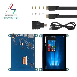 4.3 Inch USB Touch Control HDMI LCD Display Capacitive Touch Screen Panel 800*480 5 Point Touch IPS Monitor For Raspberry Pi