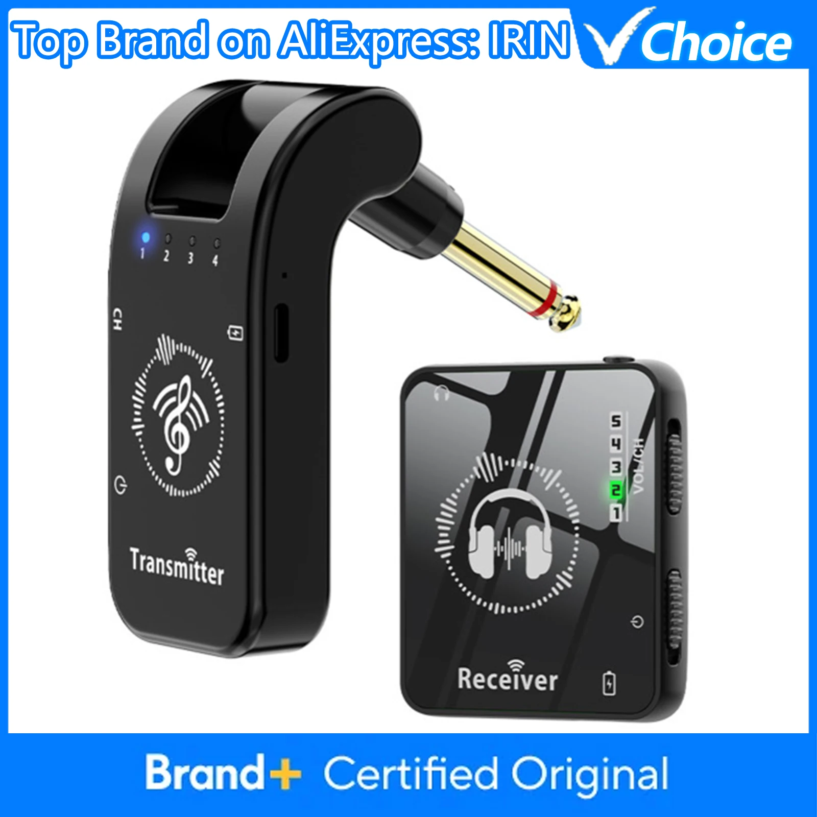 

2.4GHz Wireless IEM System Transmitter Receiver ISM Band Wireless Ear Monitor Automatic Pairing Plug Play Universal Accessories