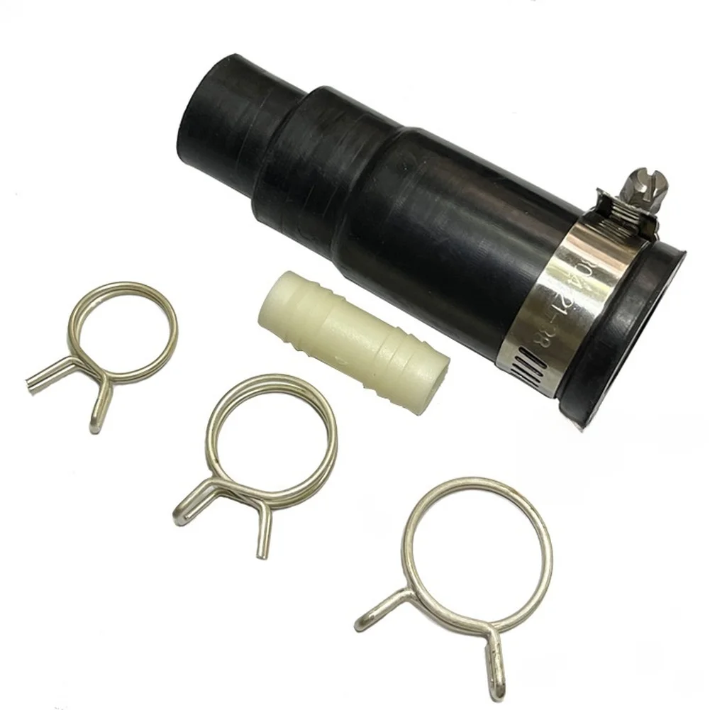 Reinforced Rubber Drain Hose Connector Kit for Dishwasher Garbage Disposal Standard Size 9 1.5cm Black and White Options