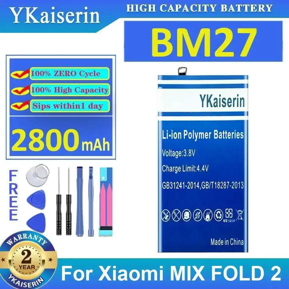 

2800Mah High-Capacity Mobile Phone Battery BM27 For Xiaomi Mix Fold 2