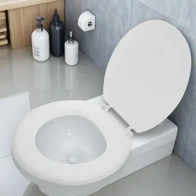 

Foam Toilet Seat Elongated Heavy Duty Soft Cushion Thickened Universal Bowl Lid Comfortable Longevity Stability Classic Style