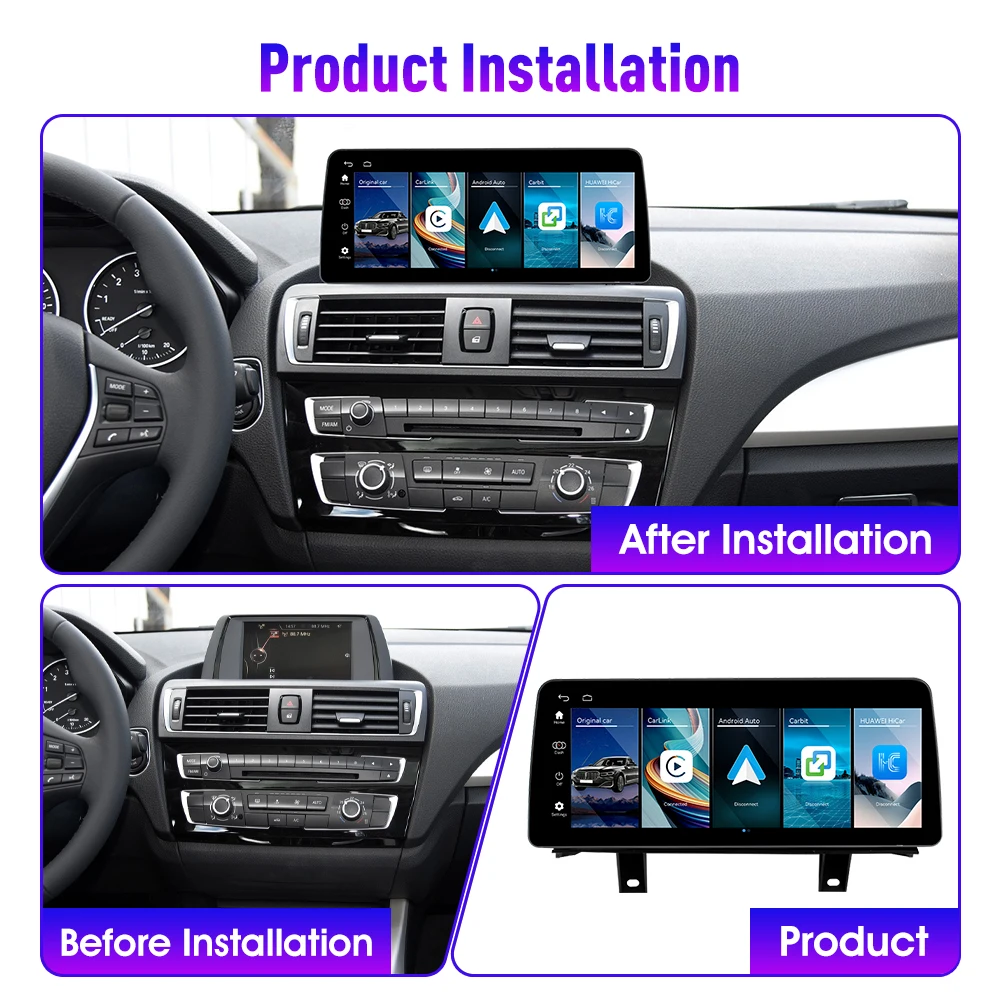 For BMW 1 Series 2 Series 2013-2018 NBT EVO Hatchback Linux Car Radio Multimedia Player GPS Navigation Wireless Carplay 12.3