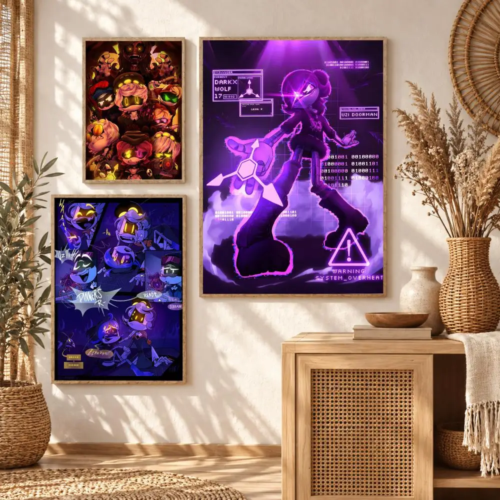 Anime M-Murder D-Drones Poster Self Adhesive Wall Art Decor HD Mural Stickers for Living Room Bedroom Home Housewarming Gift