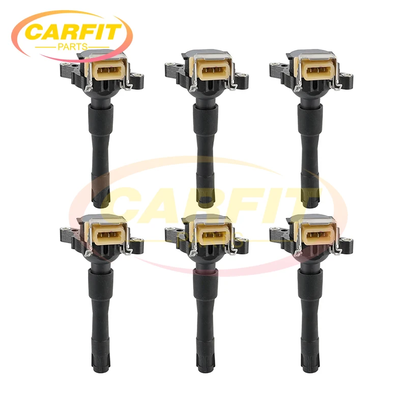 

6Pcs 12131748018 UF-300 12131703228 Ignition Coil For BMW E38 E39 E31 E36 E46 X5 Z3 Z8 540i Land Rover 2.5L 2.8L 3.0L 3.2L 5.4L