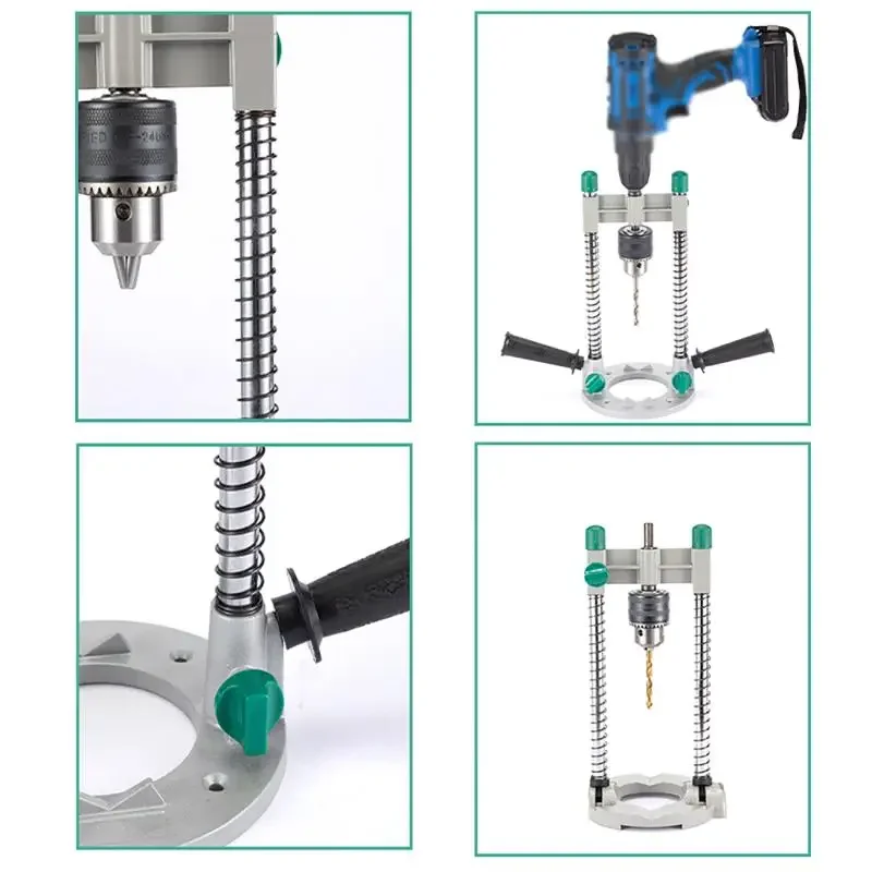Electric Drill Bracket Multifunctional Drill Holder Stand Electric Drill Guide Adjustable Handle Micro Drill Holder
