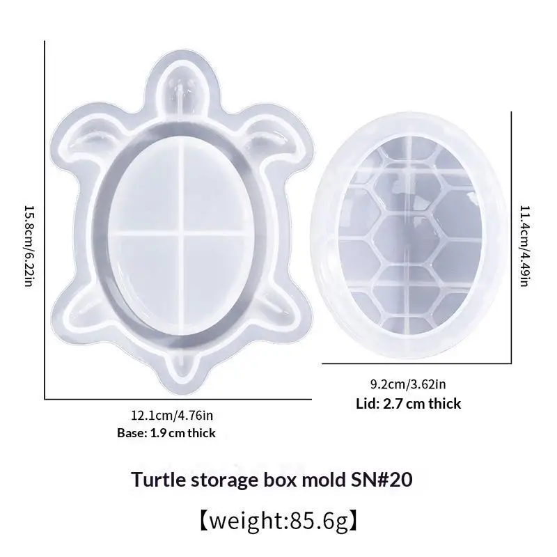 Turtles Plaster Silicone Molds DIY Heart Star Texture Shell Ornaments Epoxy Resin Mould Scented Animal Candle Soap Mold