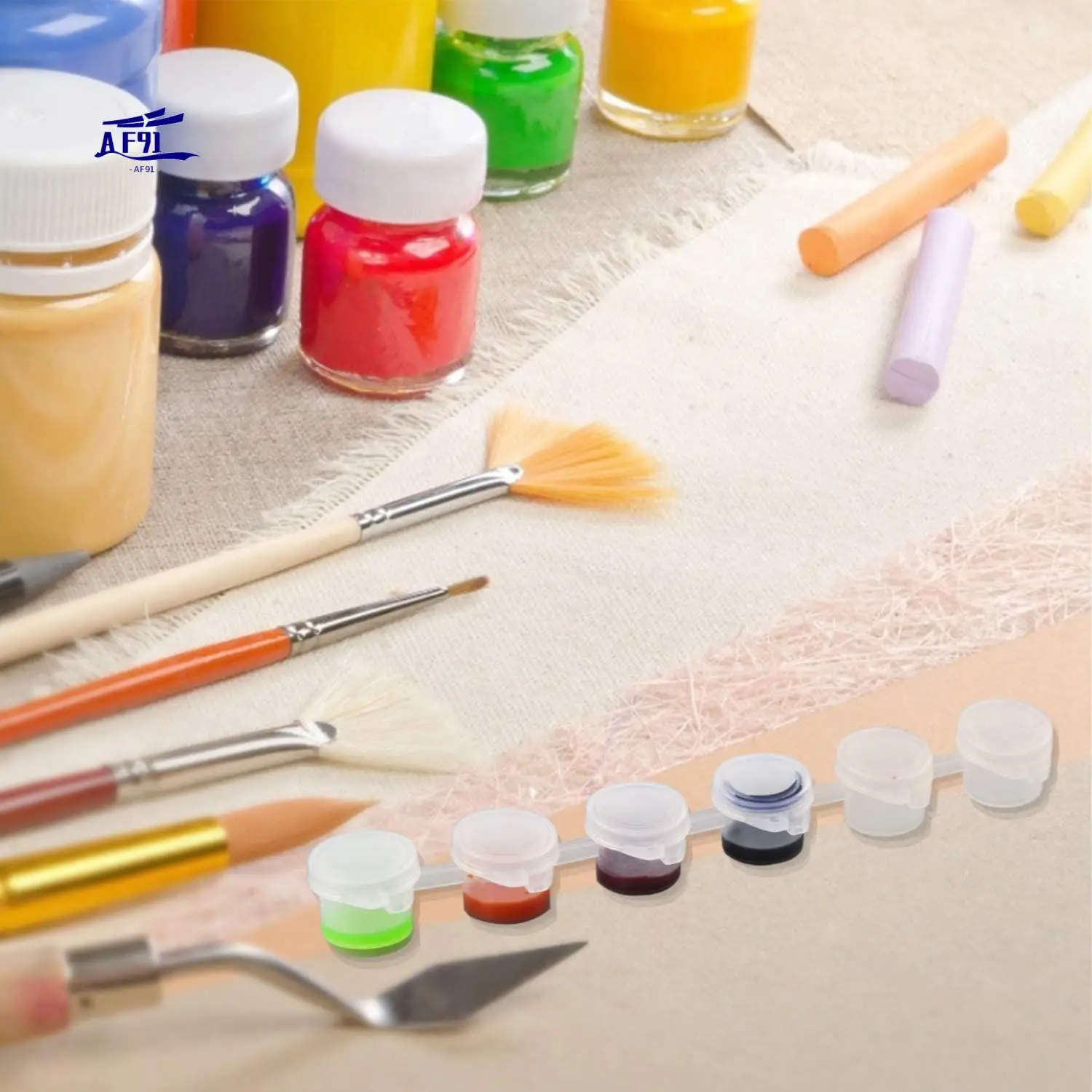 

AF91-25 Strips Empty Paint Pots Strips Mini Clear Storage Containers Painting Arts Crafts Supplies For Classrooms Schools