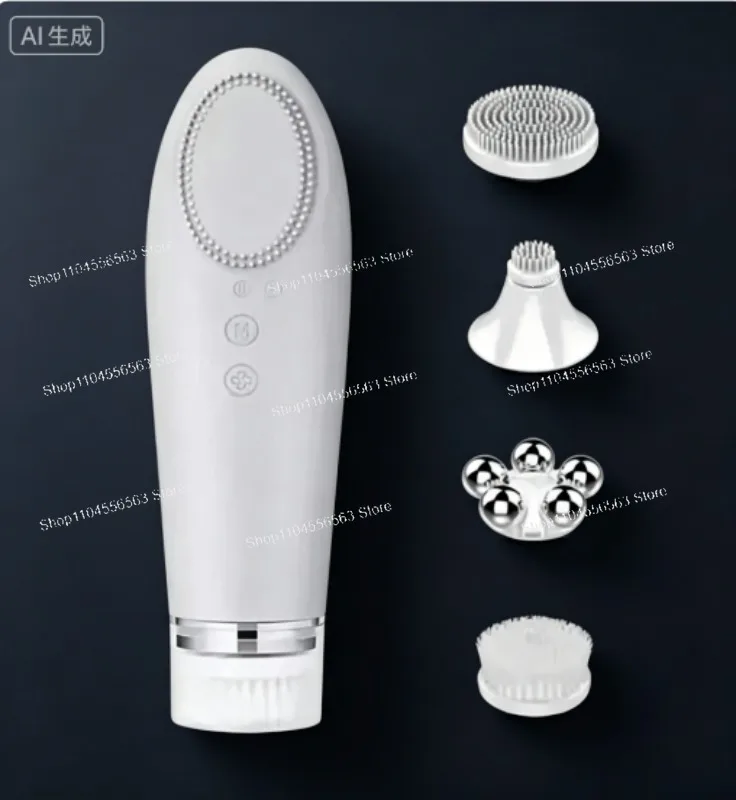 IFINE 4 in 1 Facial Skin Lifting Device Electric Silicone Face Brush Cleanser for Deep Cleaning