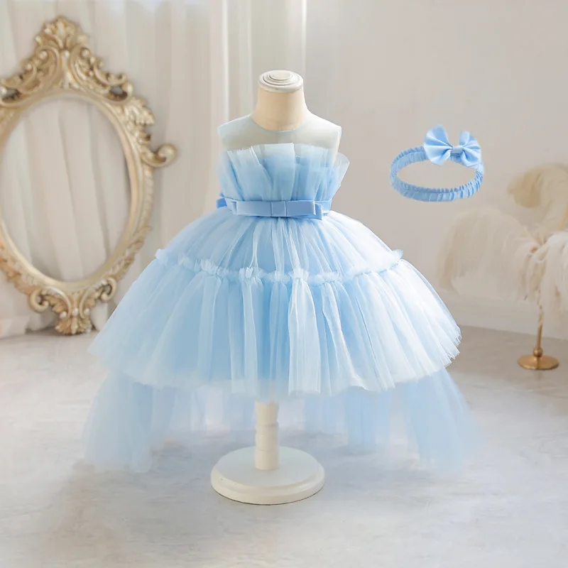 HETISO Princess Tulle Dress for Baby Girls Fluffy Wedding Party Ball Gown Kids Children Ceremony Holiday Graduation Fall