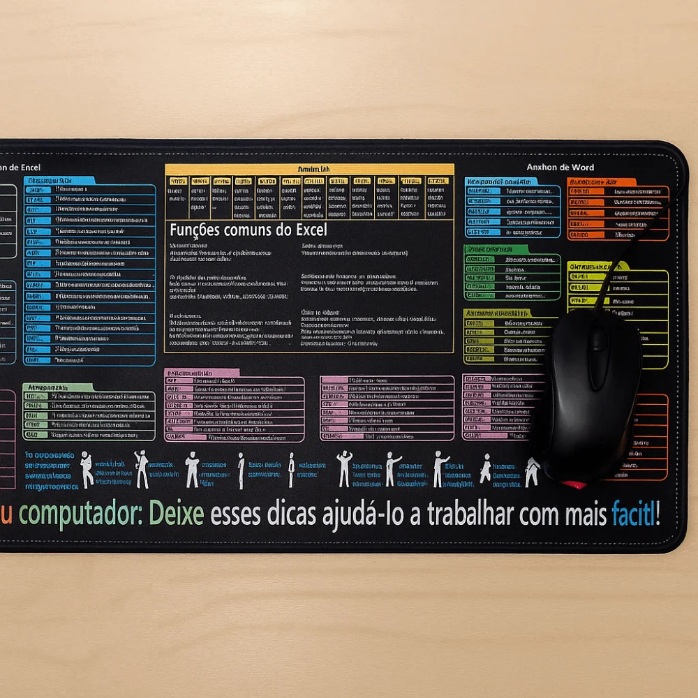 Convenient Efficient Portuguese Mouse Pad Smooth Large Size Pattern Art Mouse Pad Thickened Extended Keyboard Mat PC Accessories