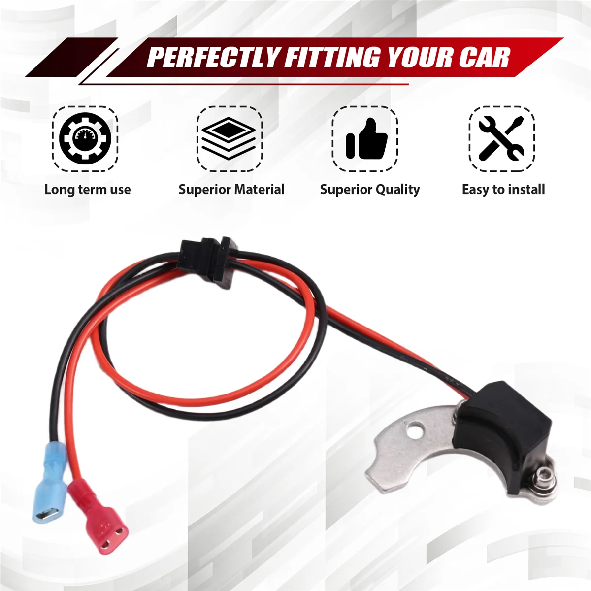 

# 04F Автомобильные детали и аксессуары, Электронный комплект зажигания дистрибьютора для VW BMW Golf 1.5 1975-84, пластик