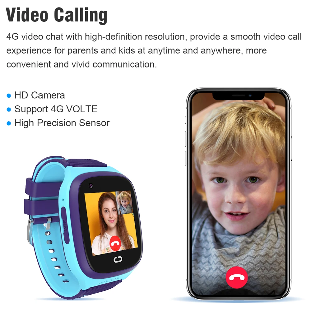 KGG LT31 Kids Smart Watch 4G SOS Call Back Monitor Video Call Phone Watch GPS Children Smartwatch Student Girl Boys Watch Gifts.